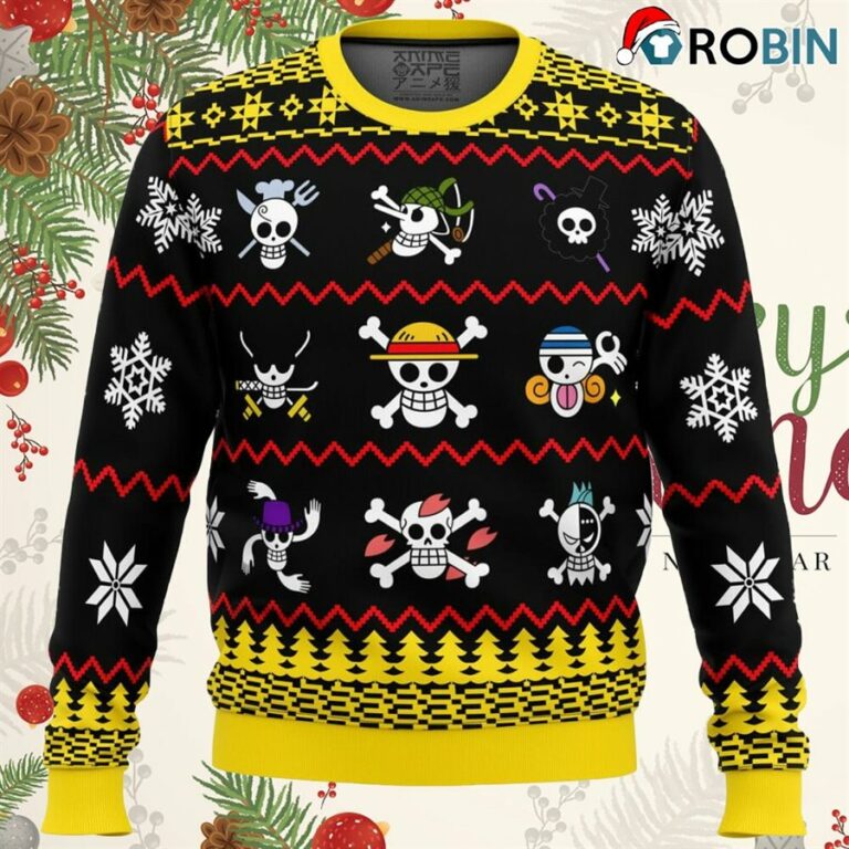 One Piece One Piece Flags Ugly Christmas Sweatshirt, Sweater