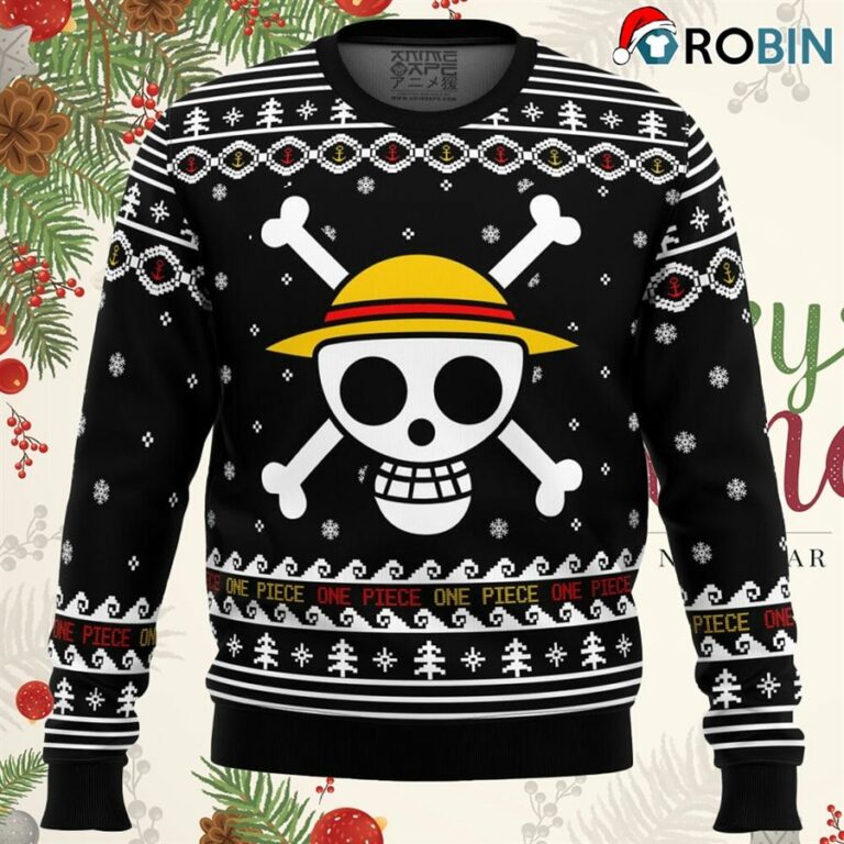 One Piece Straw Hat Pirates Christmas Ugly Christmas Sweatshirt, Sweater