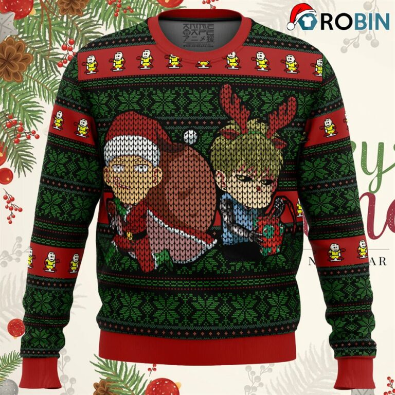 One Punch Man Holiday Ugly Christmas Sweater