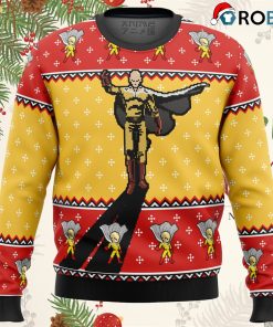 One Punch Man Saitama Shadow Ugly Christmas Sweater