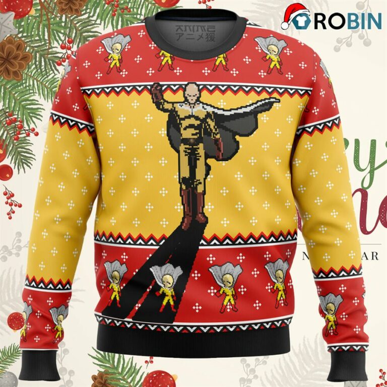 One Punch Man Saitama Shadow Ugly Christmas Sweater