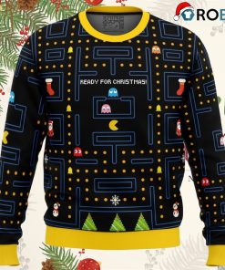 Pac Man Ready For Christmas Ugly Christmas Sweatshirt, Sweater