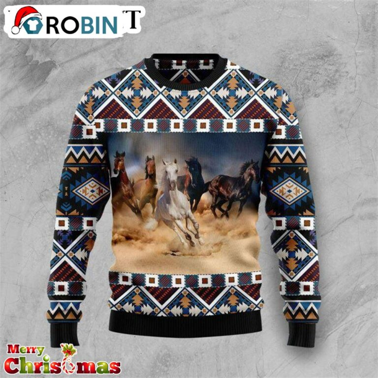 Pack Horse Native American Ugly Christmas Sweater – Best Xmas Gift