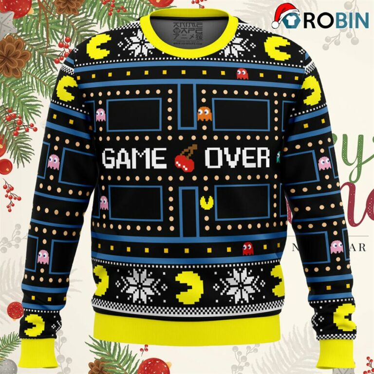 Pacman Ugly Christmas Sweatshirt, Sweater