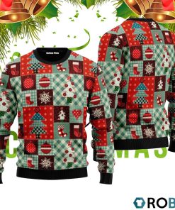 Patchwork Xmas Pattern Ugly Christmas Sweater RB2243