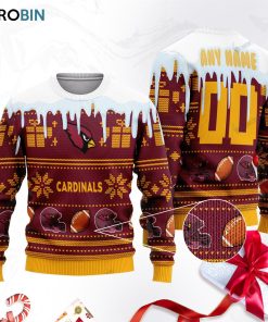 personalized arizona cardinals football ugly christmas sweater nkg1u5