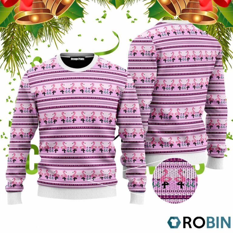 Pink Flockin In Naughty List Ugly Christmas Sweater RB4088