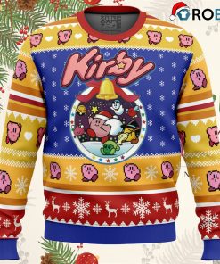 pink puff christmas kirby ugly christmas sweater 1 bh1lH