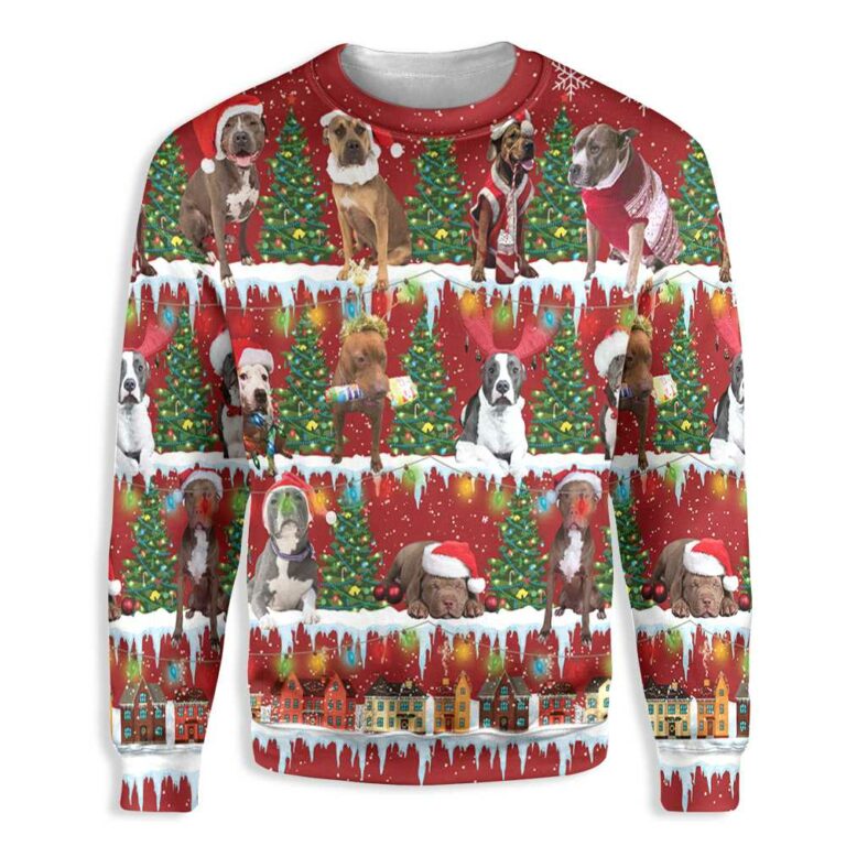 Pitbull Ugly Christmas Ugly Christmas Sweatshirt – Sweater