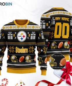 pittsburgh steelers football ugly christmas sweater sweatshirt swt u3ogvc