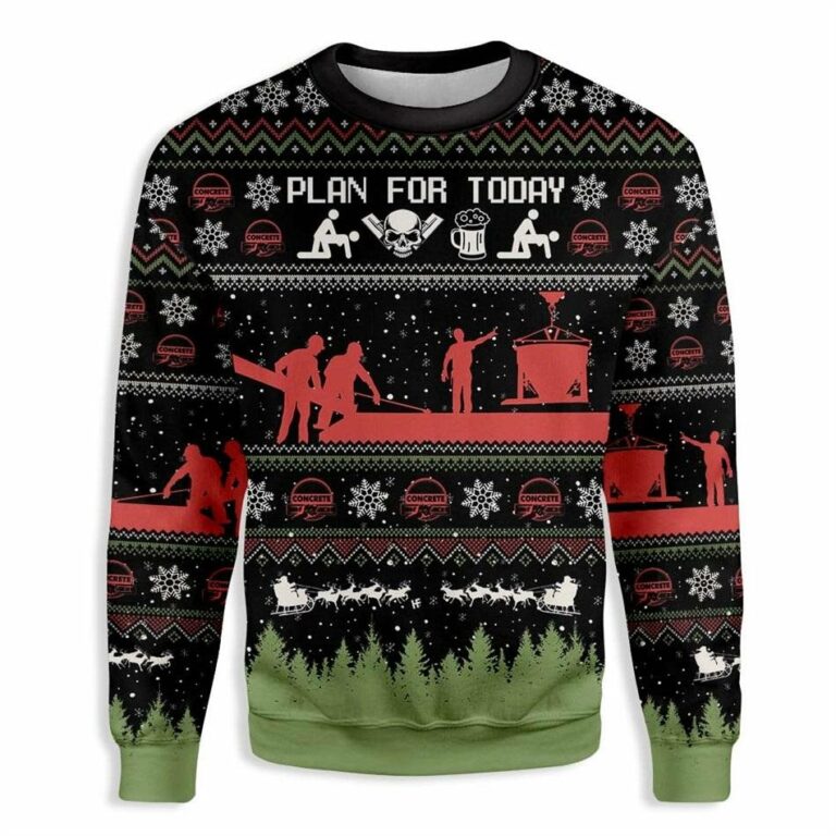 Plan For Today 3D Print Ugly Christmas Sweater RB5328