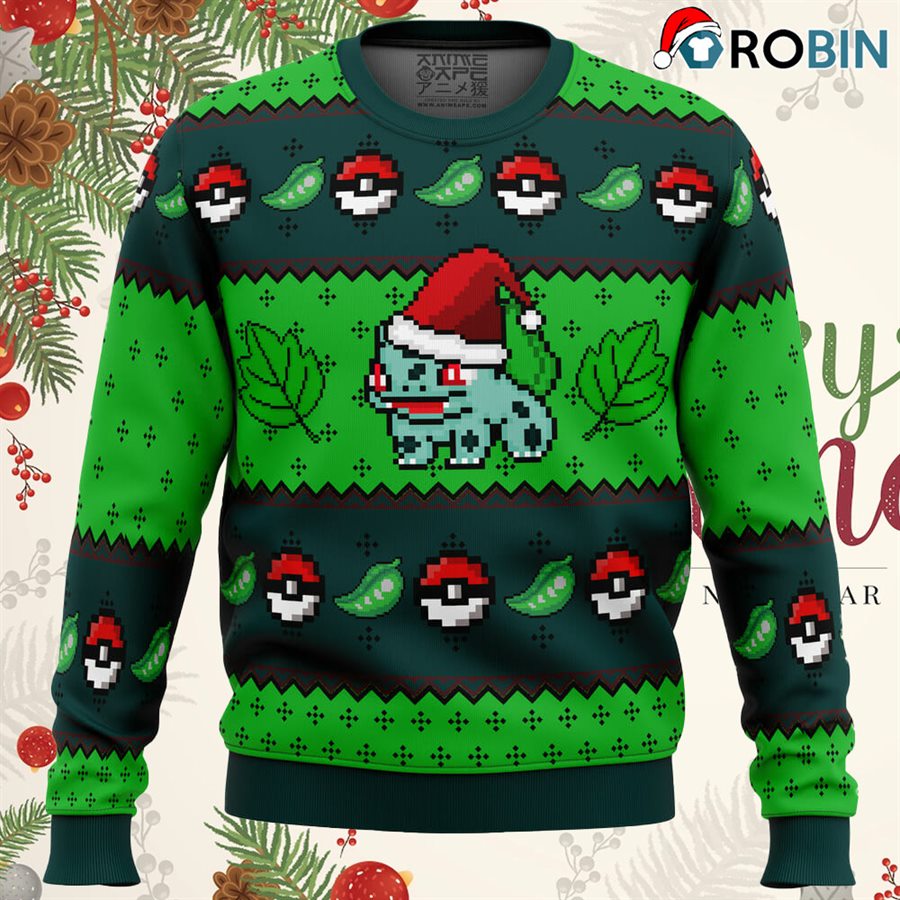 Pokemon Bulbasaur Ugly Christmas Sweatshirt, Sweater