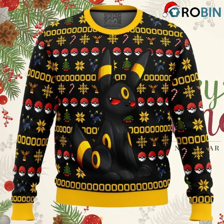 Pokemon Christmas Umbreon Ugly Christmas Sweatshirt, Sweater