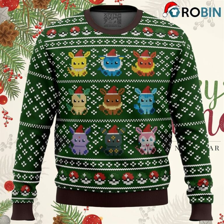 Pokemon Eevee Eeveelutions Ugly Christmas Sweatshirt, Sweater