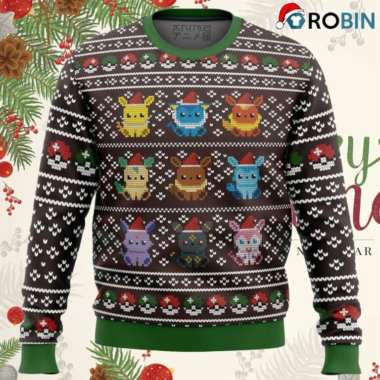 Pokemon Eeveelution Ugly Christmas Sweatshirt, Sweater
