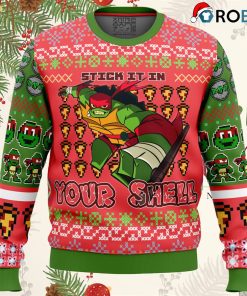 raphael rise of the teenage mutant ninja turtles ugly christmas sweater 1 oDTMi