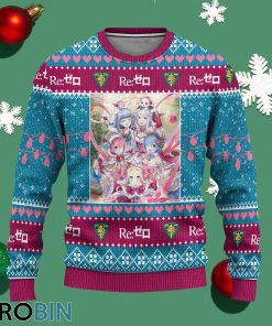 re zero anime ugly christmas sweater custom xmas gift 1 m6a3rn