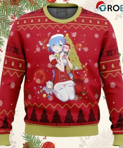 Re Zero Rem Christmas Ugly Christmas Sweatshirt, Sweater