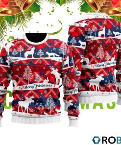 Red Blue Light Up Christmas Ugly Christmas Sweater RB2072