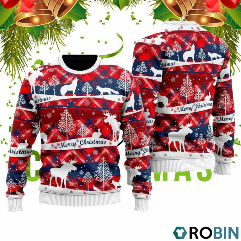 Red Blue Light Up Christmas Ugly Christmas Sweater RB2072