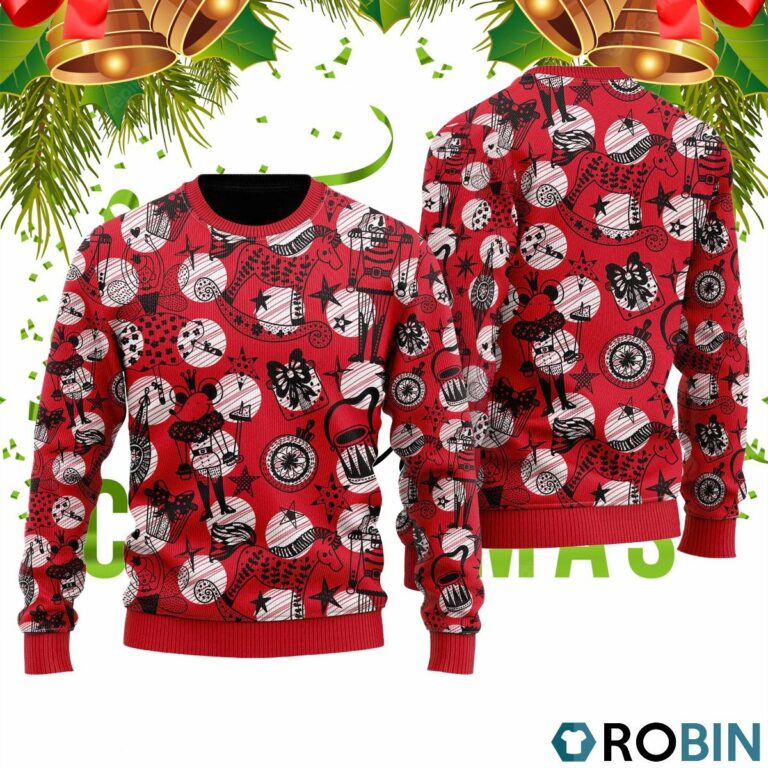 Red Christmas Nutcracker Ugly Christmas Sweater RB2455