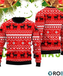 Red Deer Hunting Ugly Christmas Sweater RB2020