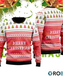 Red Merry Holiday Pattern Ugly Christmas Sweater RB2098