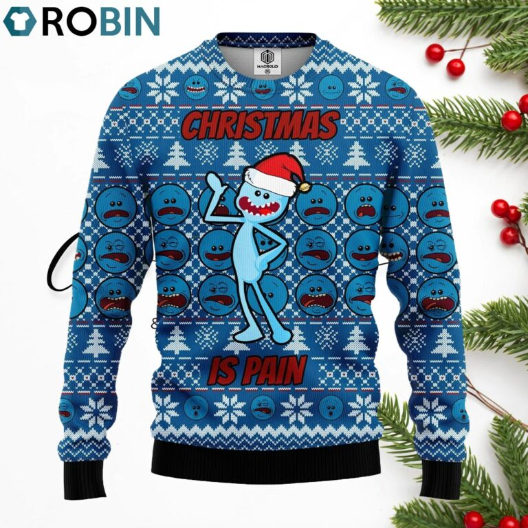Rick And Morty 3D Meseeks Ugly Christmas Sweater