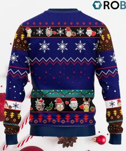 Rick And Morty Noel Ugly Christmas Sweater Blue