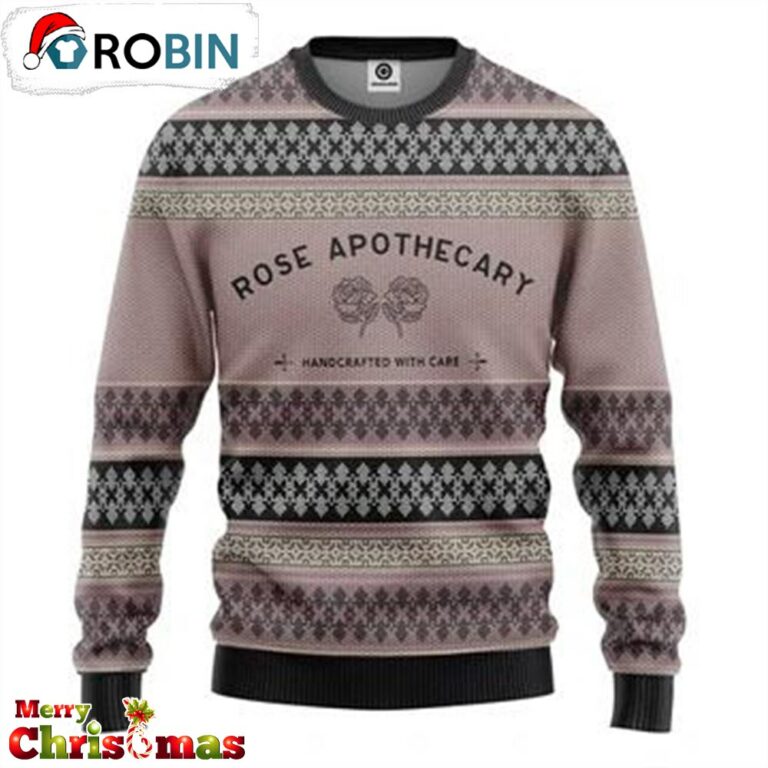 Rose Apothecary Ugly Christmas Sweater – Christmas Outfits Gift – Retro Christmas Sweater