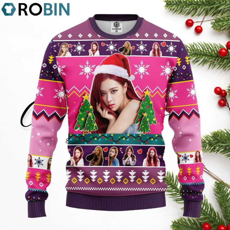 Rose Black Pink Ugly Christmas Sweater