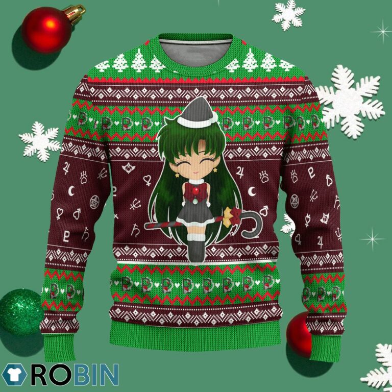 Sailor Pluto Ugly Christmas Sweater Sailor Moon Anime Xmas Gift