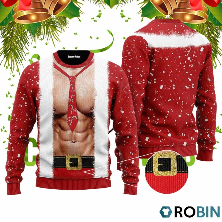 Santa Body 3D Print Ugly Christmas Sweater RB4072
