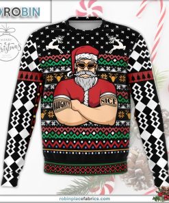 Santa Bouncer Ugly Christmas Sweater Santa Bouncer Ugly Christmas Sweater