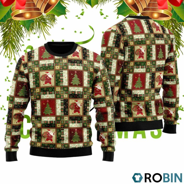Santa Christmas Pattern Ugly Christmas Sweater RB2023