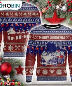 Santa Claus Bus Ugly Christmas Sweater – Christmas Outfits Gift
