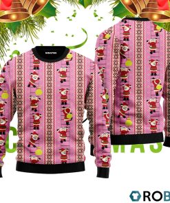 Santa Claus Climbing Pattern Ugly Christmas Sweater RB2485