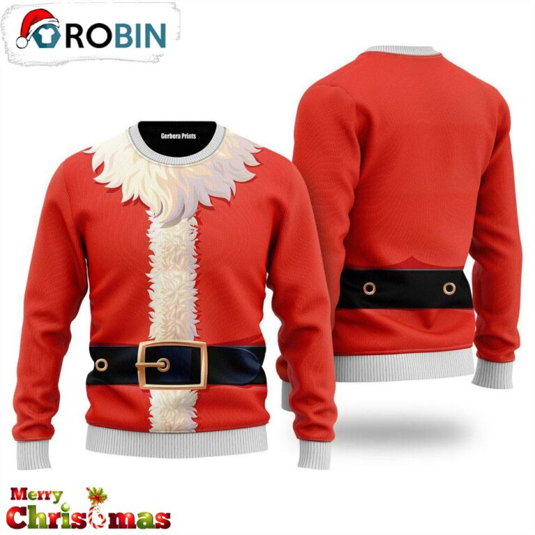 Santa Claus Costume Cosplay Pattern Ugly Christmas Sweater – Lover Xmas Sweater Gift