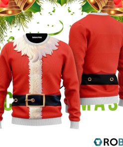 Santa Claus Costume Cosplay Pattern Ugly Christmas Sweater RB2483