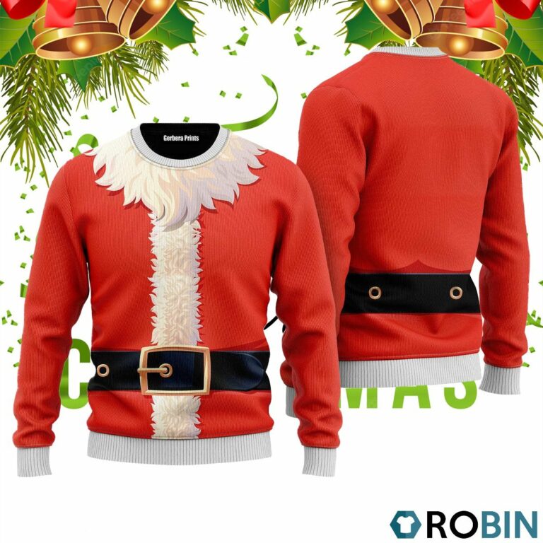 Santa Claus Costume Cosplay Pattern Ugly Christmas Sweater RB2483