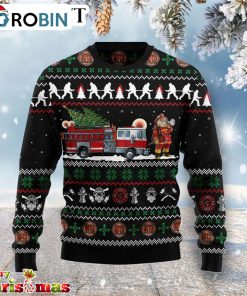 santa claus firefighter ugly christmas sweater best xmas gift 1 t8raja