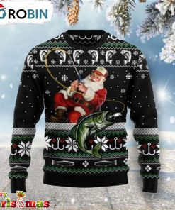Santa Claus Fishing Ugly Christmas Sweater – Xmas Ugly Sweater