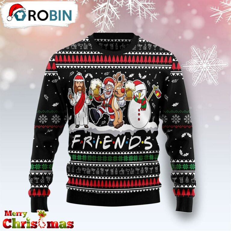 Santa Claus Jesus Friend Of Ugly Christmas Sweater – Xmas Ugly Sweater