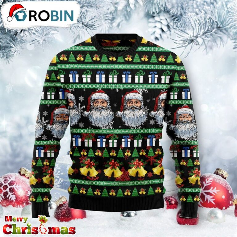 Santa Claus Jingle Bell Ugly Christmas Sweater – Xmas Ugly Sweater