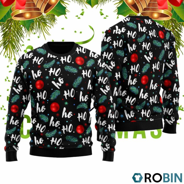 Santa Claus Laughing Pattern Ugly Christmas Sweater RB2433