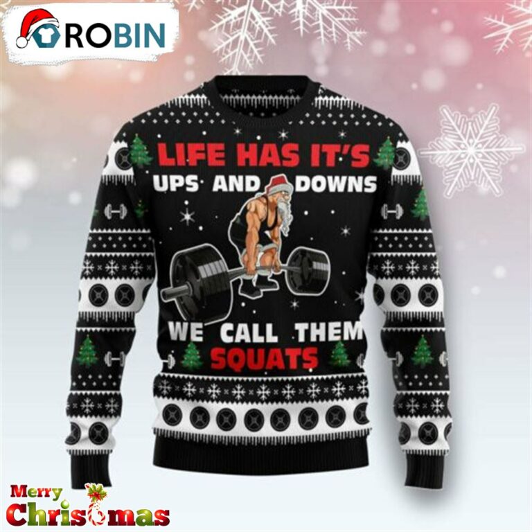 Santa Claus Love Gym Ugly Christmas Sweater – Xmas Ugly Sweater
