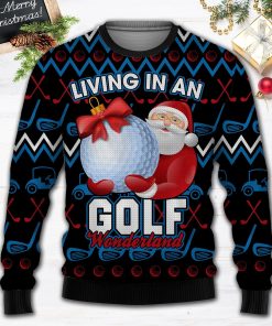 Santa Clause Golf Wonderland Christmas Ugly Sweatshirt, Sweater