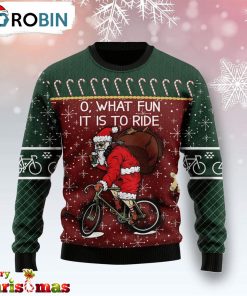 Santa Cycling Funny Ugly Christmas Sweater – Best Gift For Christmas