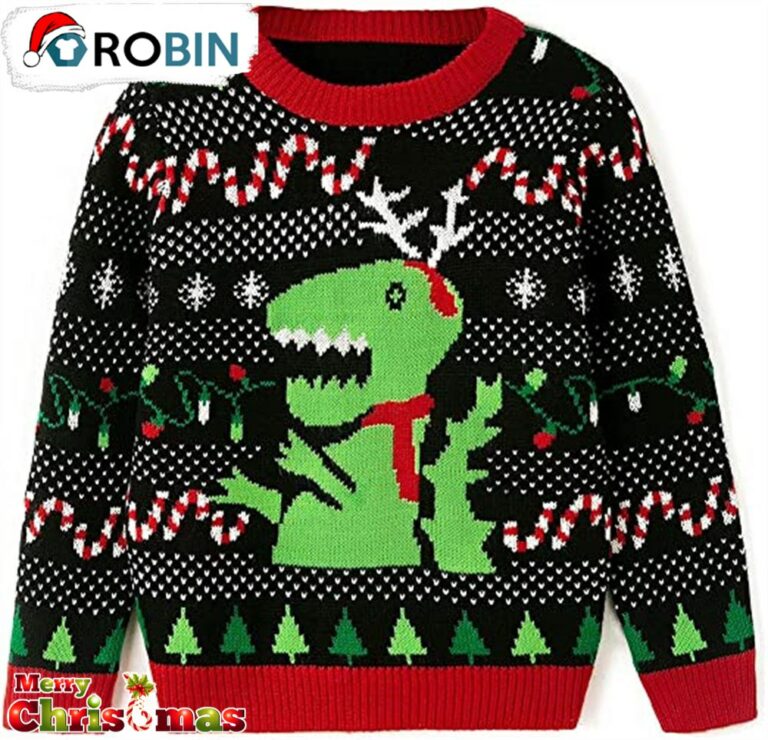 Santa Dinosaur Christmas Ugly Christmas Sweater – Best Gift For Christmas