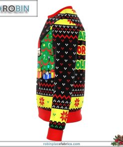 Santa Face Mask Cringe Ugly Christmas Sweater